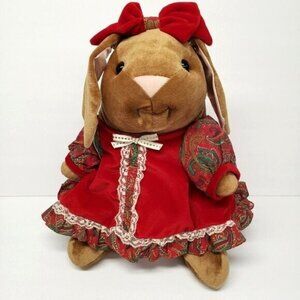 Commonwealth 13" Toys R Us Velveteen Bunny Rabbit Vintage Christmas 1985 Plush